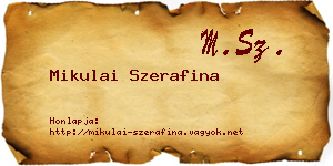 Mikulai Szerafina névjegykártya